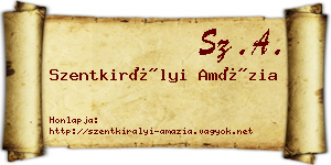 Szentkirályi Amázia névjegykártya